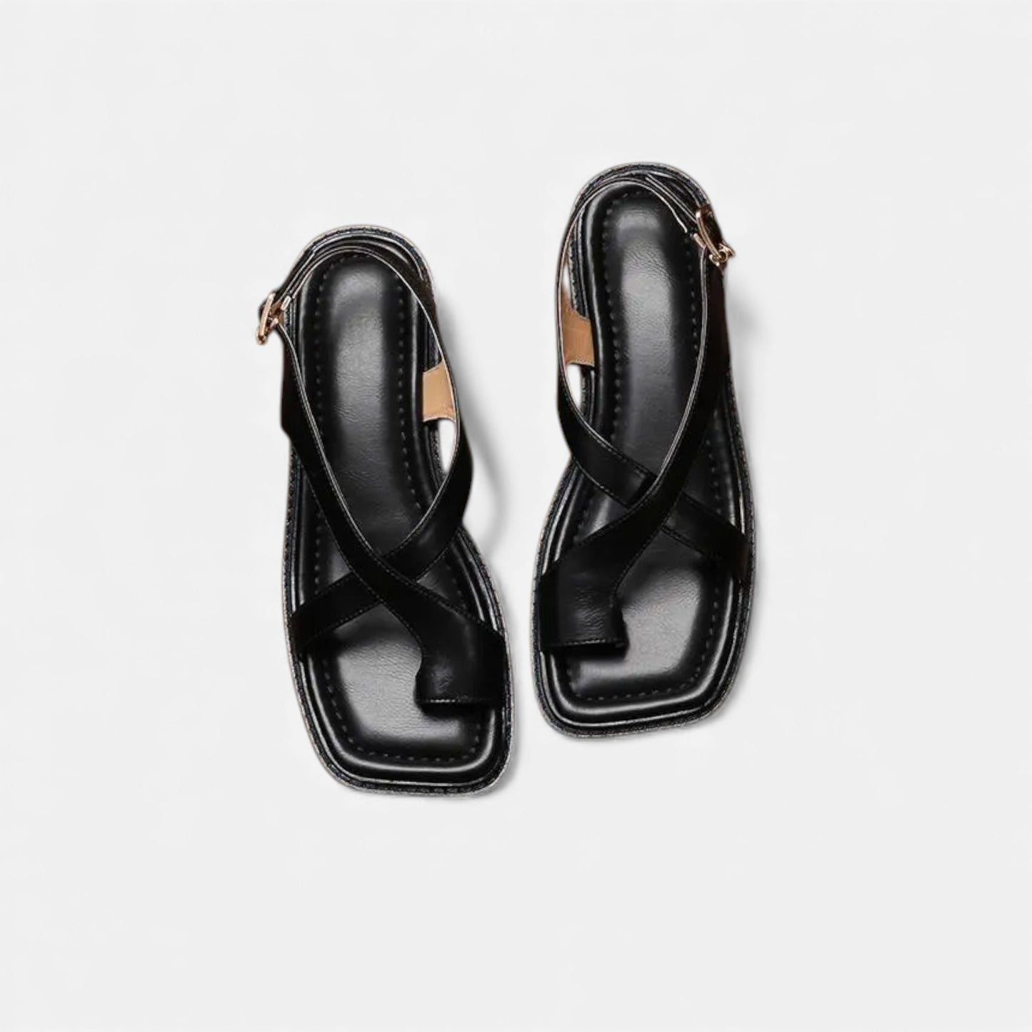 Morani | Women’s Heritage Brown Leather Toe‑Ring Sandals