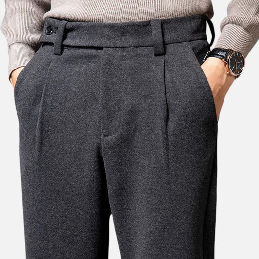 Morani | Men’s Heritage Wool‑Blend Straight Trousers
