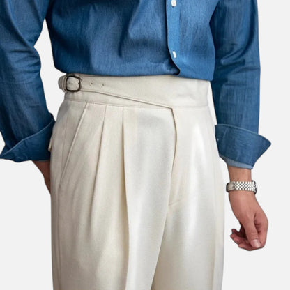 Morani | Women’s Straight‑Leg Wool Blend Trousers