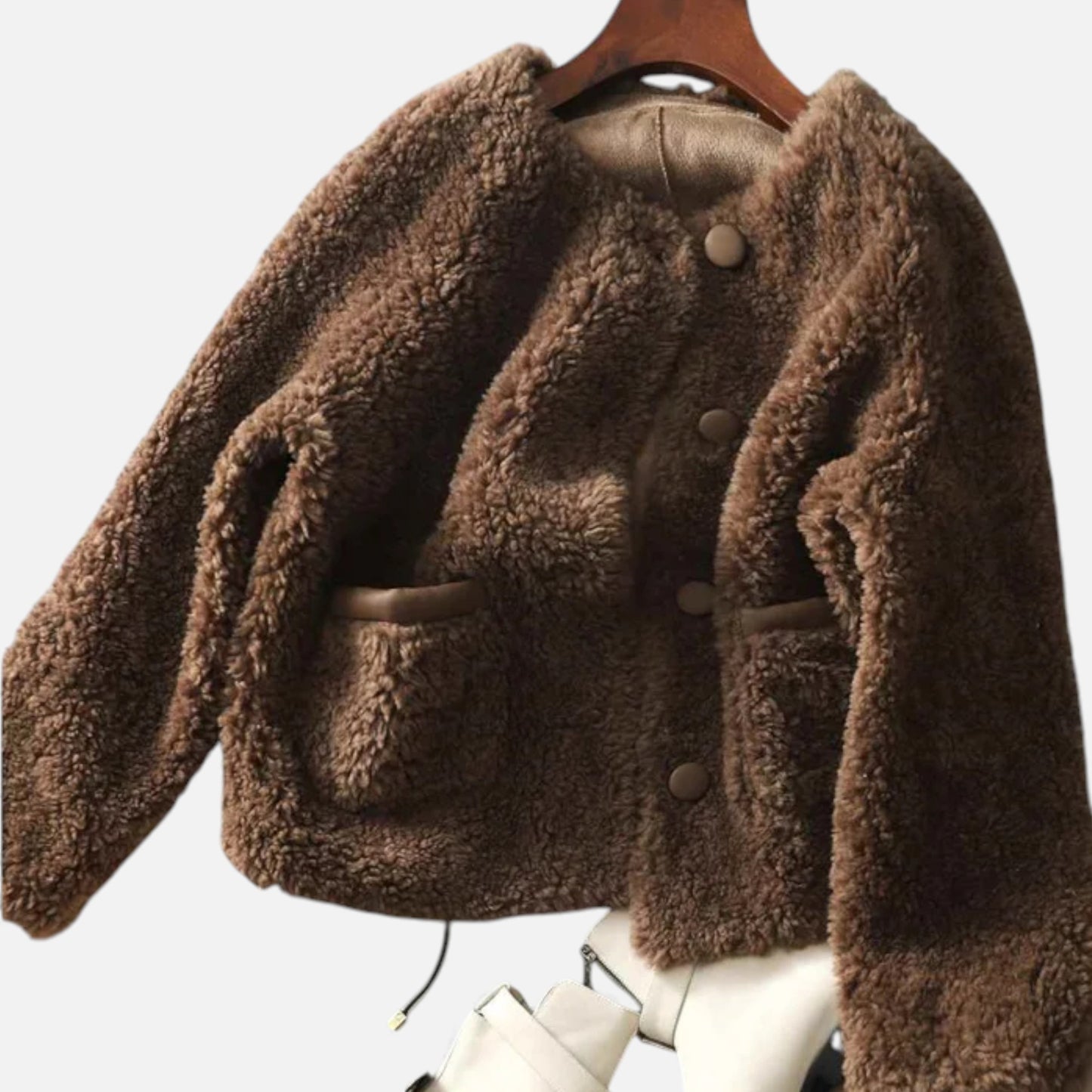 Morani | Women’s Granular Lamb-Wool Fleece Coat