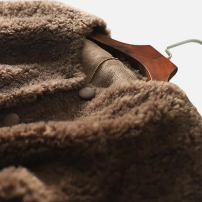 Morani | Women’s Granular Lamb-Wool Fleece Coat