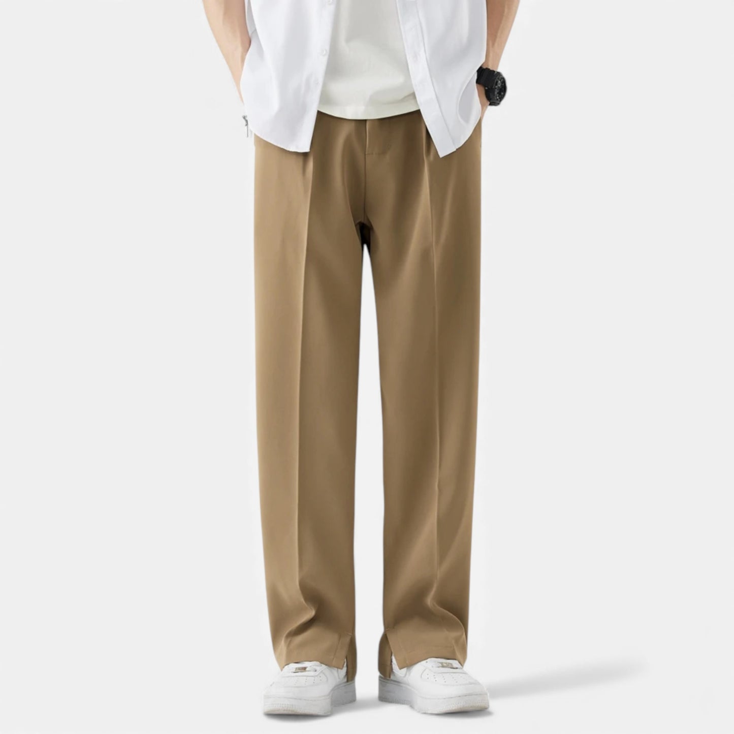 Morani | Men’s Silk-Touch Draped Trousers