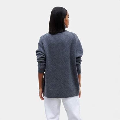 Morani | Women’s High‑Collar Heritage Knit Sweater