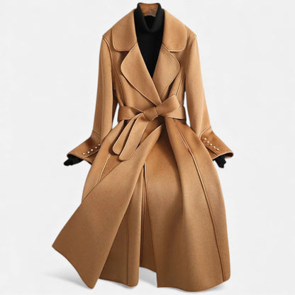 Morani | Women’s Wool-Blend Mid-Length Over-Coat – Ivy League Elegance