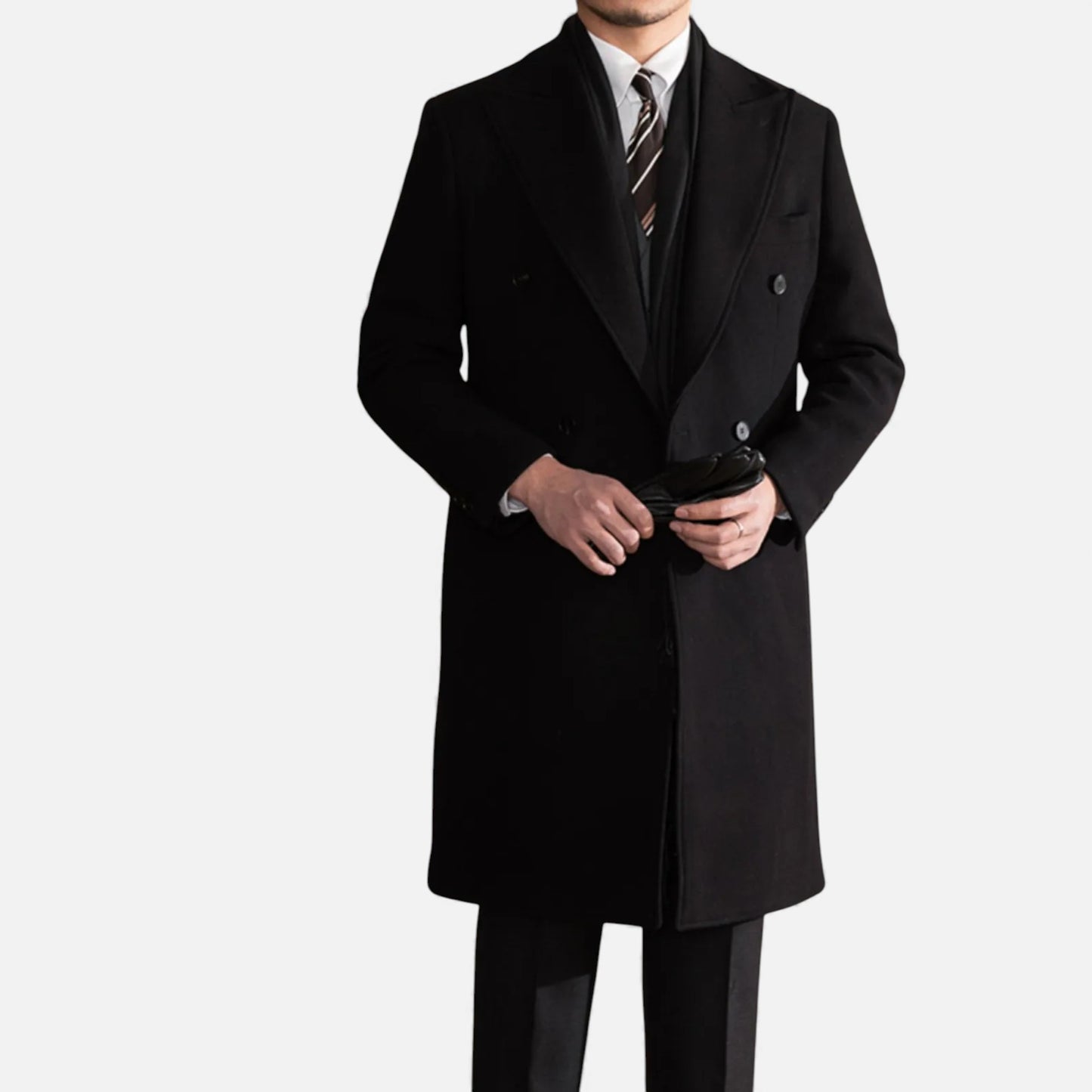 Morani | Men’s Double‑Breasted Mid‑Length Thermal Coat