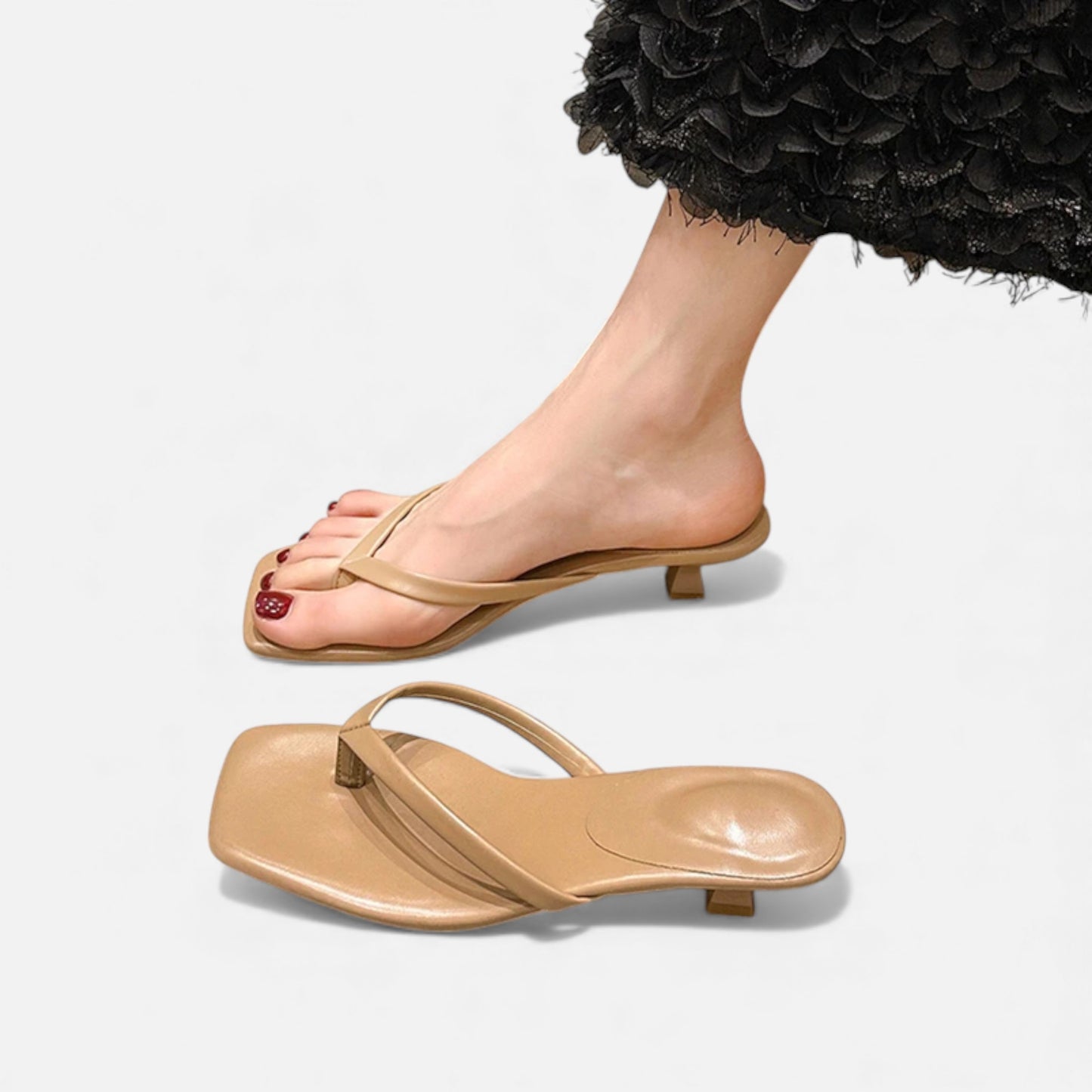 Morani | Women’s Leather Clip-Toe Slides