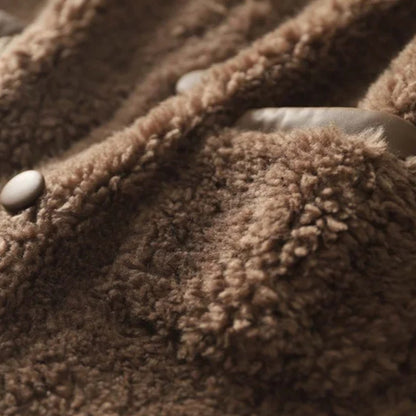 Morani | Women’s Granular Lamb-Wool Fleece Coat