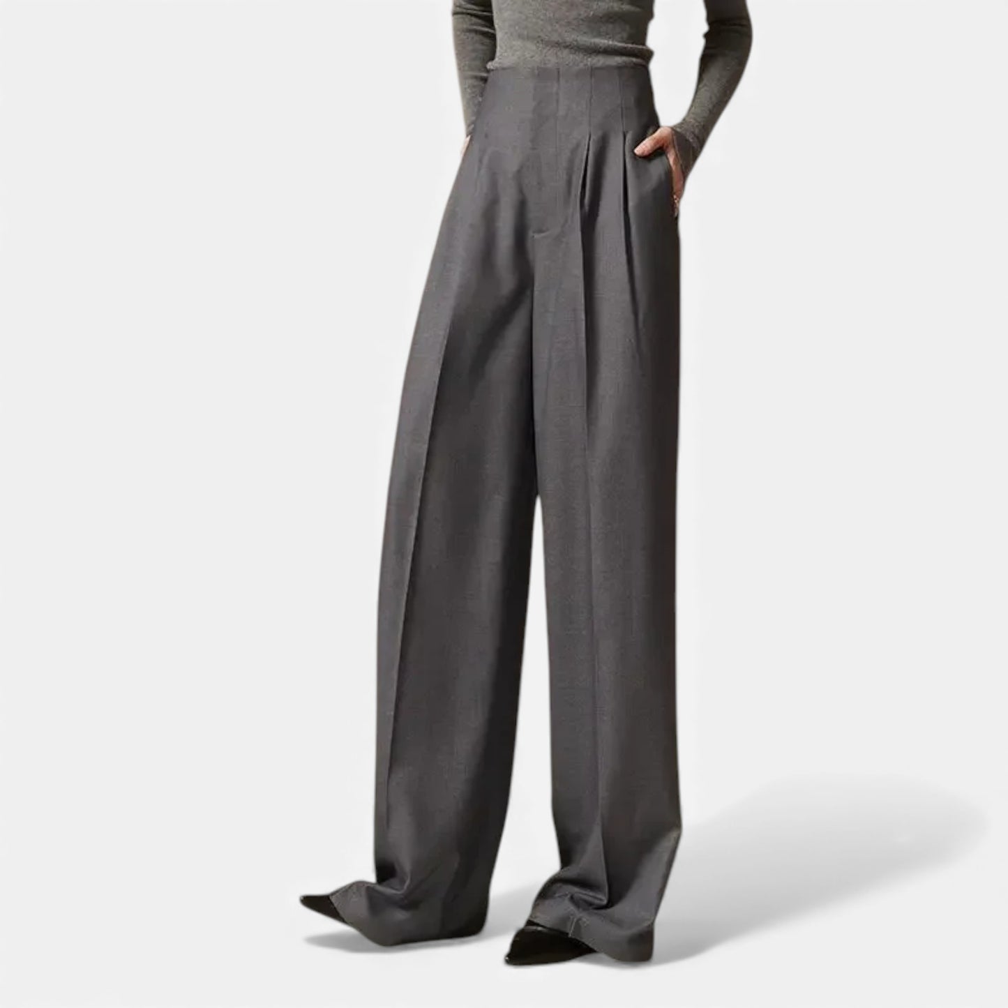 Morani | Women’s Draped Wide-Leg Trousers – Heritage Silhouette