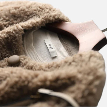 Morani | Women’s Granular Lamb-Wool Fleece Coat