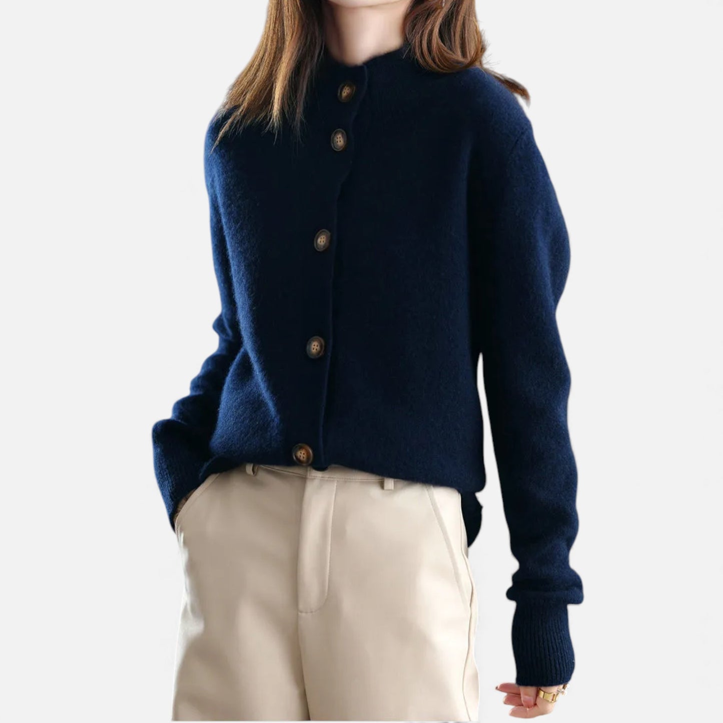 Morani | Women’s Stand-Collar Knit Cardigan