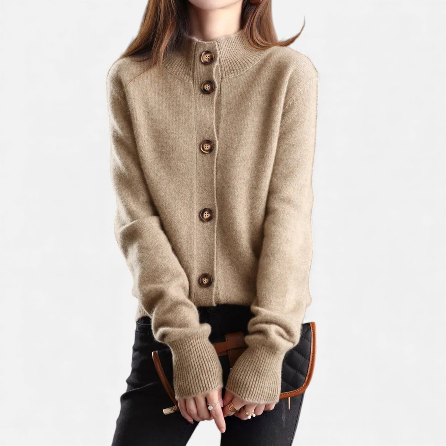 Morani | Women’s Stand-Collar Knit Cardigan
