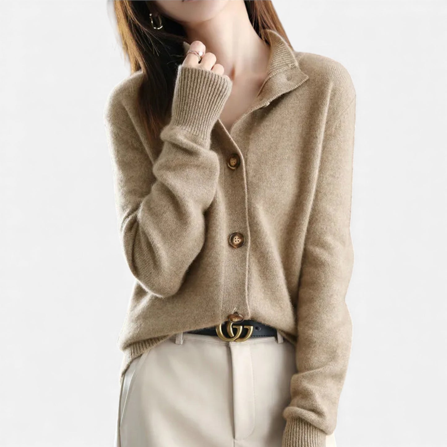 Morani | Women’s Stand-Collar Knit Cardigan
