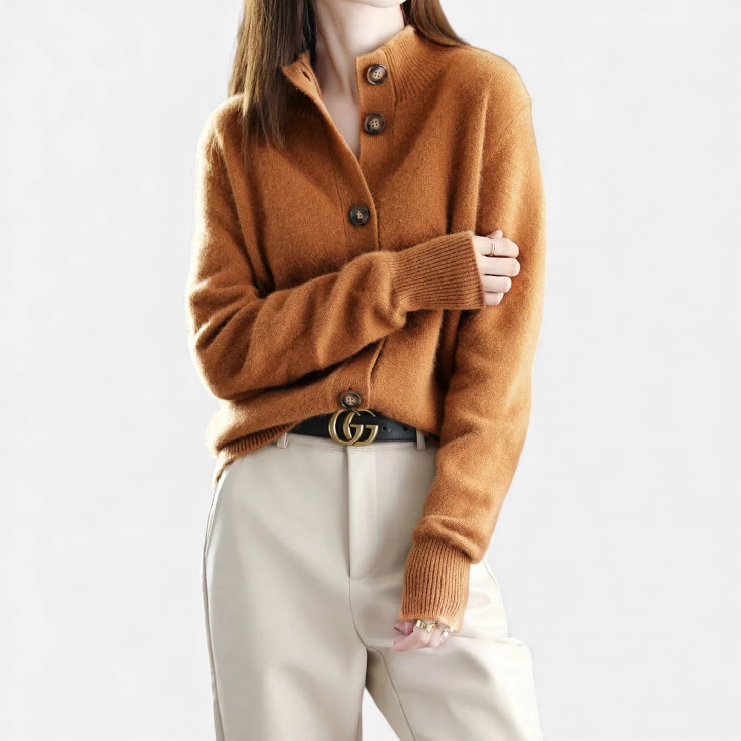 Morani | Women’s Stand-Collar Knit Cardigan