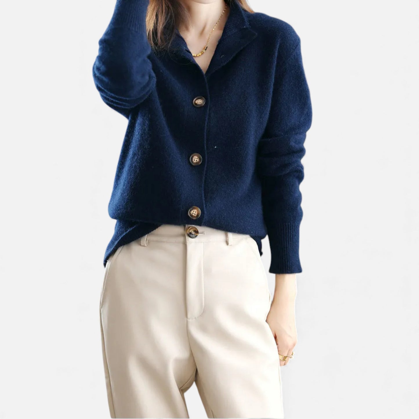 Morani | Women’s Stand-Collar Knit Cardigan