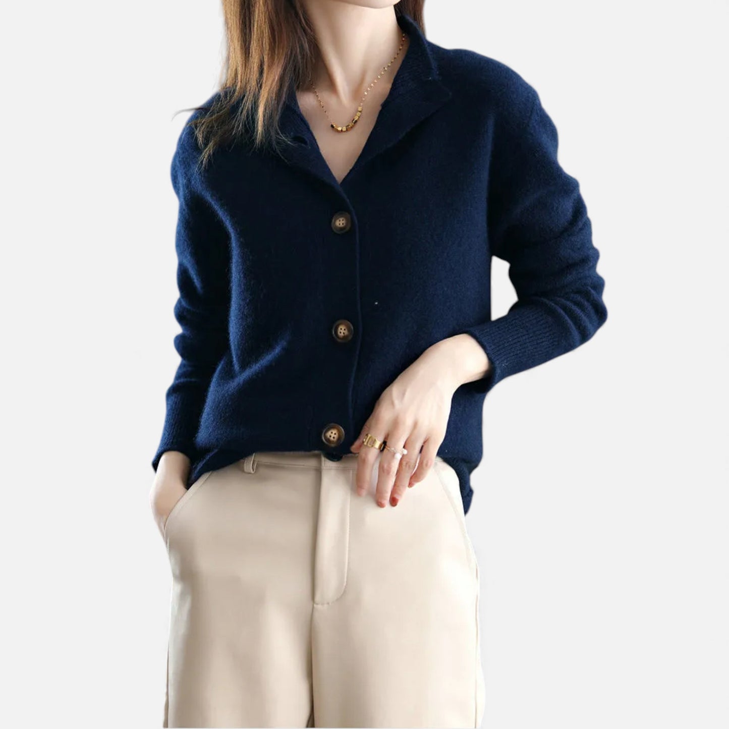 Morani | Women’s Stand-Collar Knit Cardigan