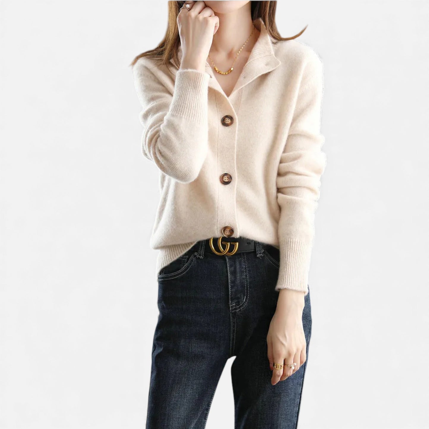 Morani | Women’s Stand-Collar Knit Cardigan