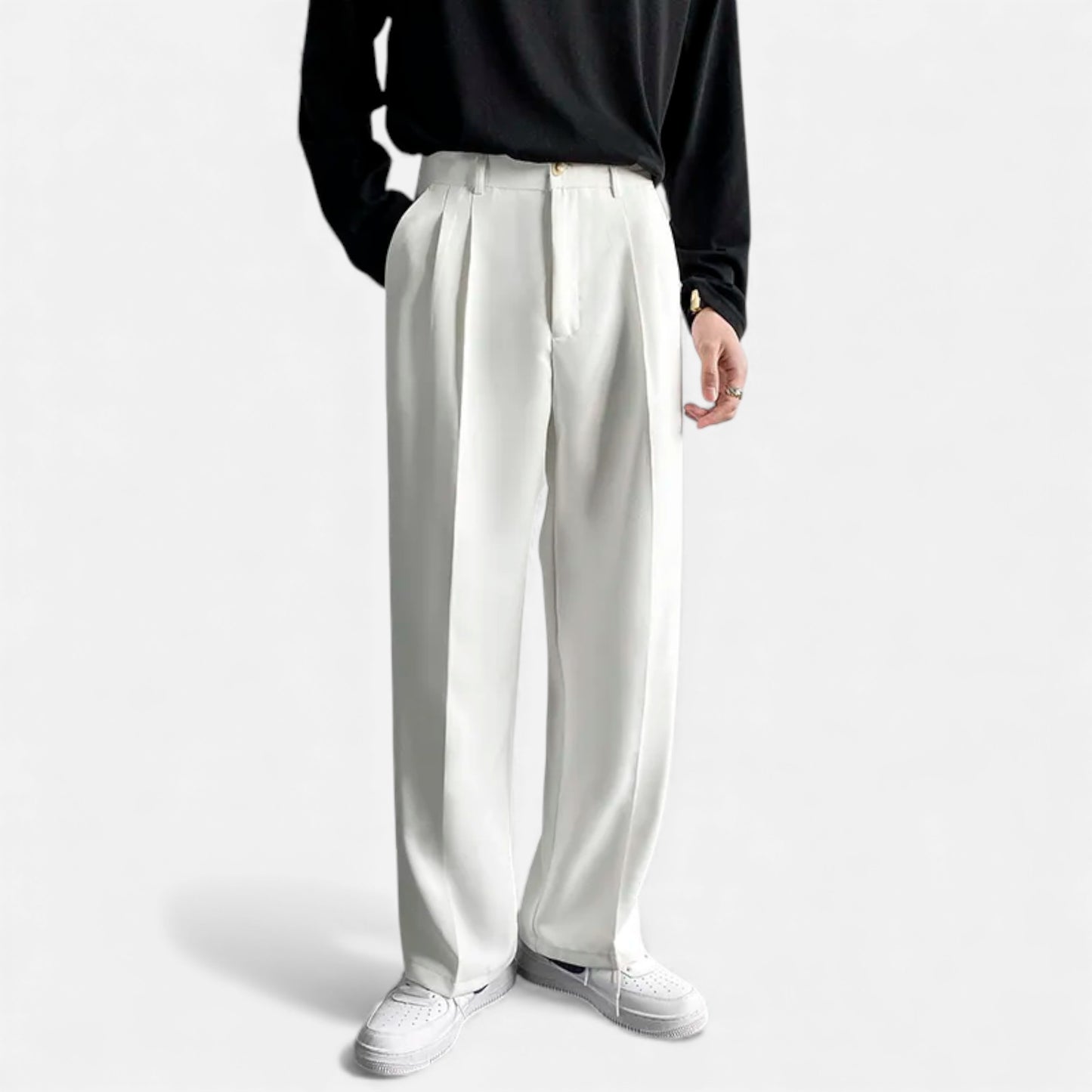 Morani | Men’s Draped Wide-Leg Trousers