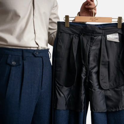 Morani | Men’s Wool Herringbone Trousers