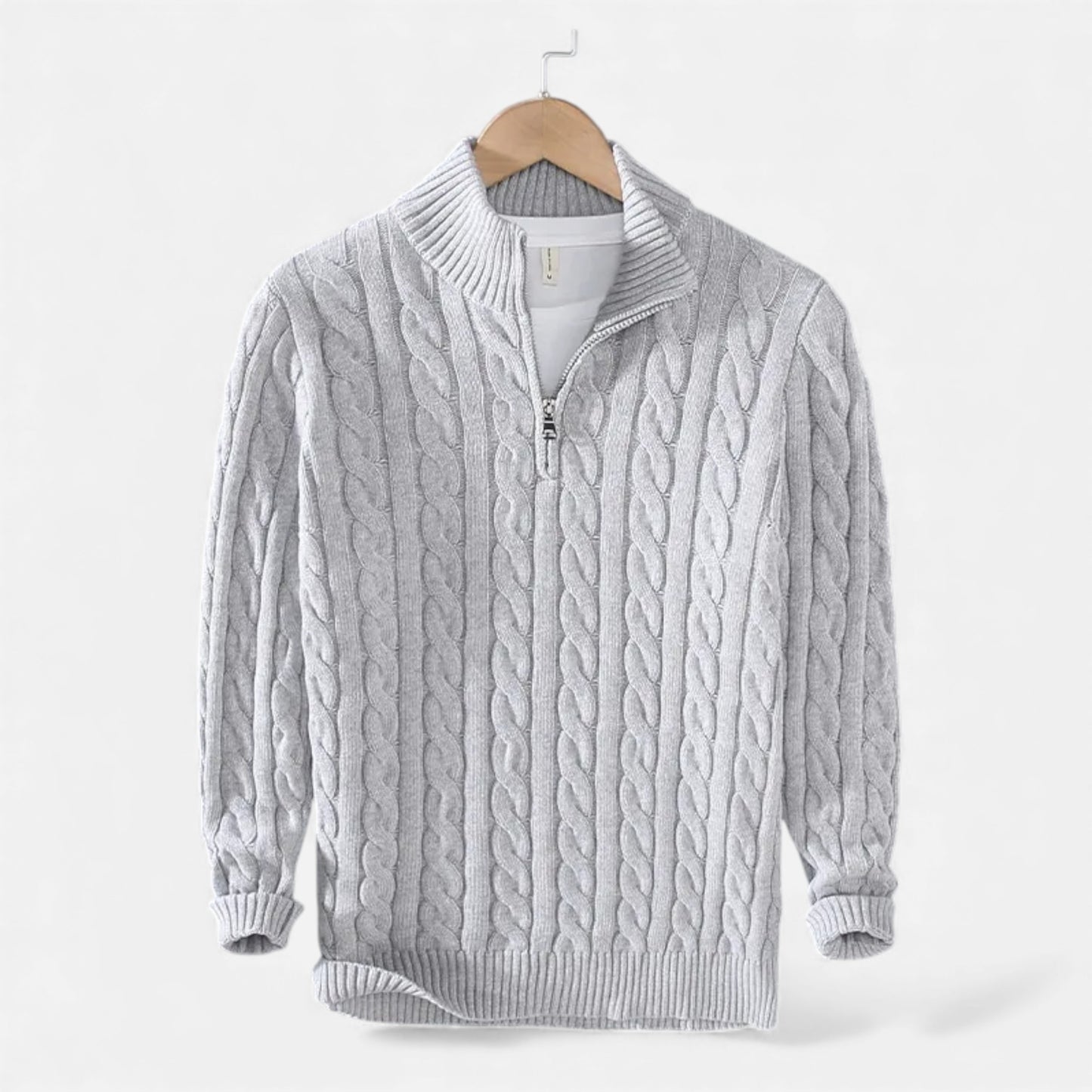 Morani | Men’s Zip‑Knitted Heritage Sweater