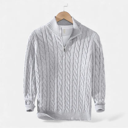 Morani | Men’s Zip‑Knitted Heritage Sweater