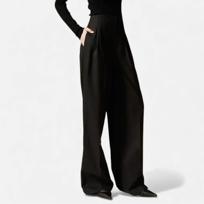 Morani | Women’s Draped Wide-Leg Trousers – Heritage Silhouette