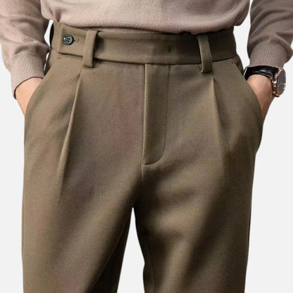 Morani | Men’s Heritage Wool‑Blend Straight Trousers