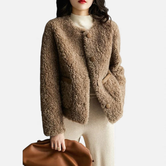 Morani | Women’s Granular Lamb-Wool Fleece Coat