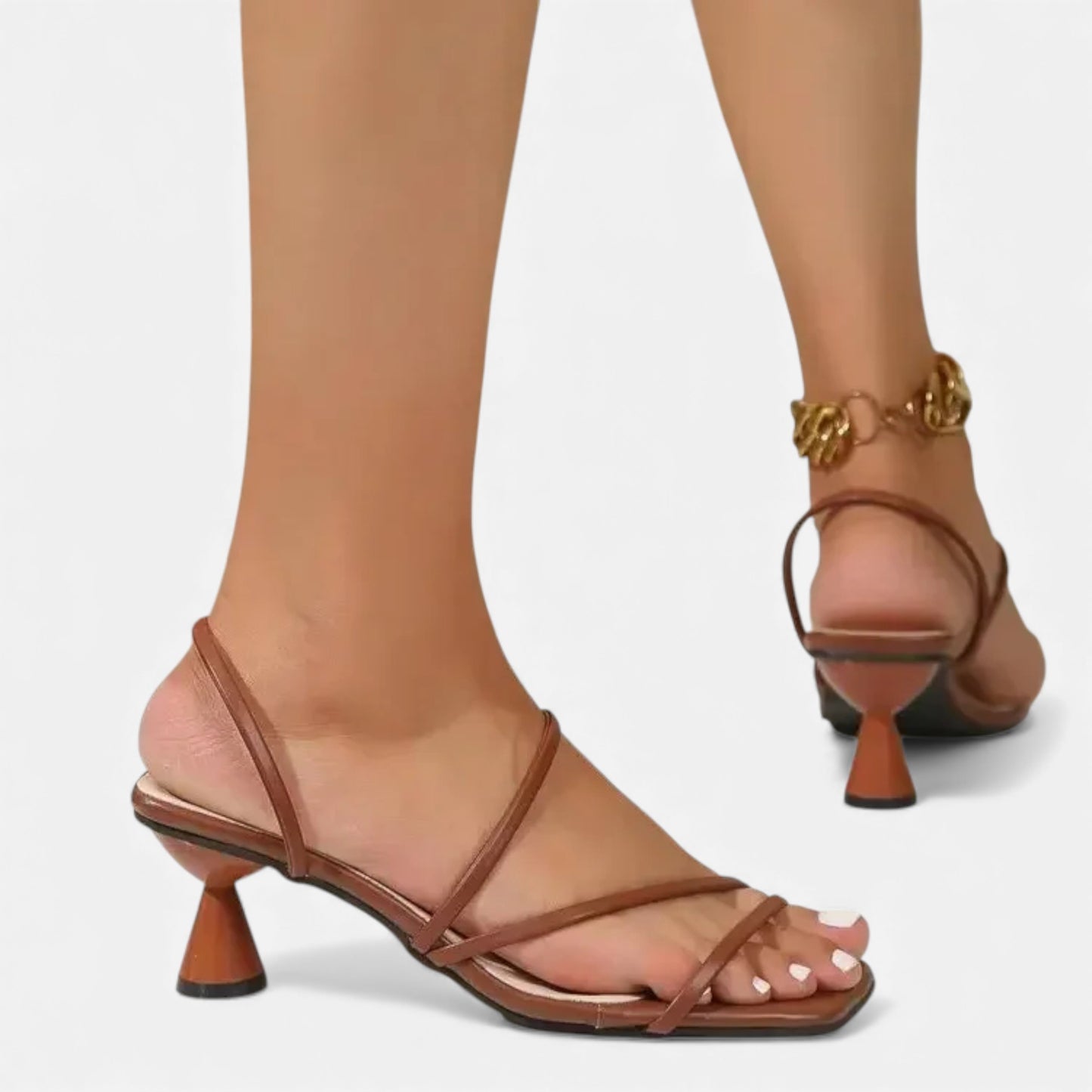 Morani | Women’s Square‑Toe Satin Mule Pumps