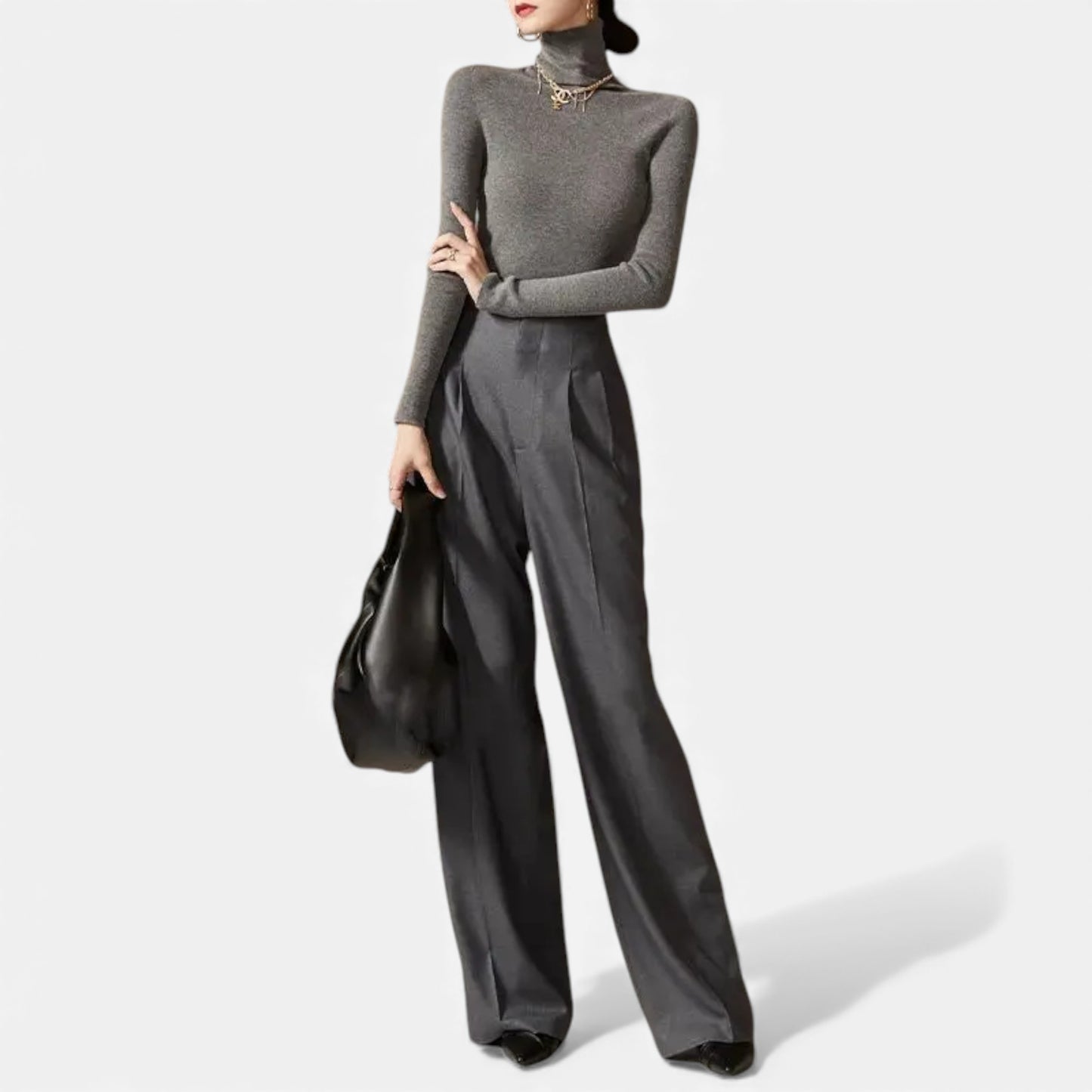 Morani | Women’s Draped Wide-Leg Trousers – Heritage Silhouette