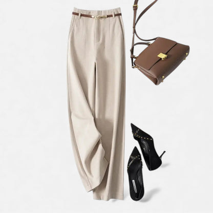Morani | Women’s Wool Wide-Leg Trousers