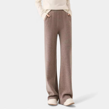 Morani | Women’s High-Waist Bouclé Knit Trousers