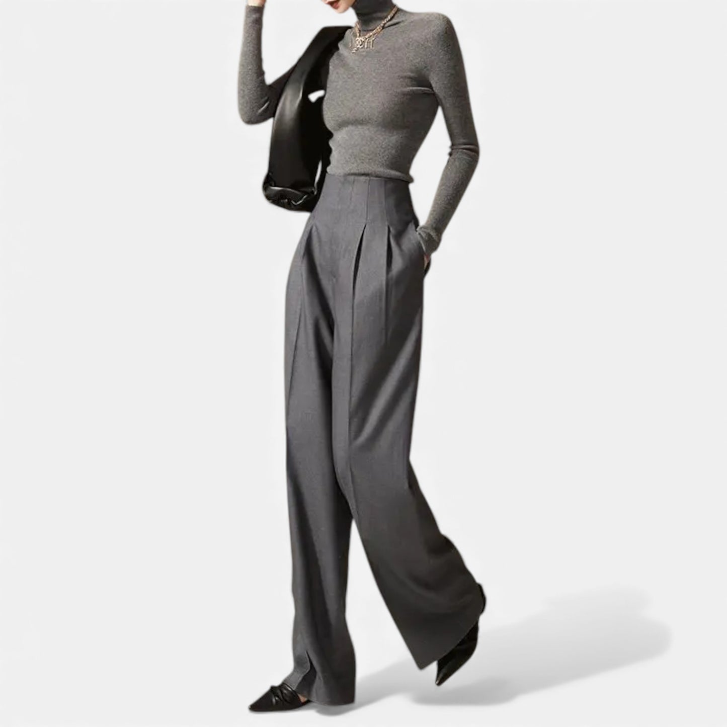 Morani | Women’s Draped Wide-Leg Trousers – Heritage Silhouette