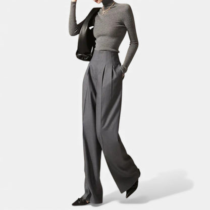 Morani | Women’s Draped Wide-Leg Trousers – Heritage Silhouette