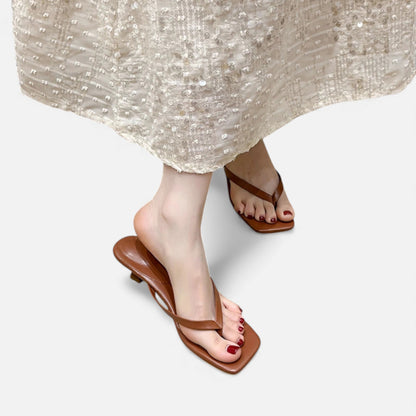 Morani | Women’s Leather Clip-Toe Slides