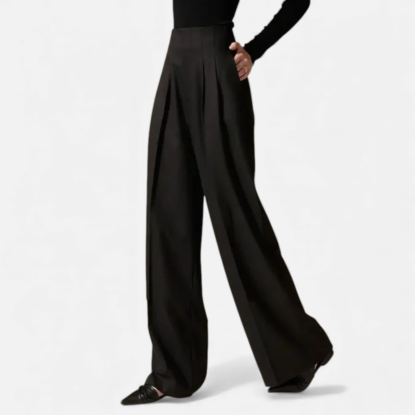 Morani | Women’s Draped Wide-Leg Trousers – Heritage Silhouette