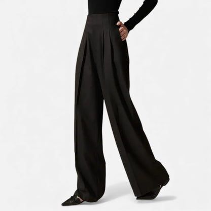 Morani | Women’s Draped Wide-Leg Trousers – Heritage Silhouette