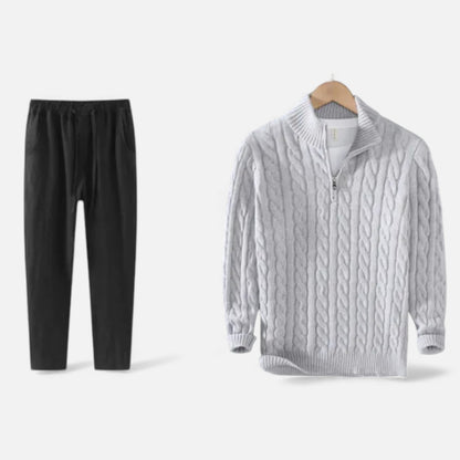 Morani | Men’s Zip‑Knitted Heritage Sweater