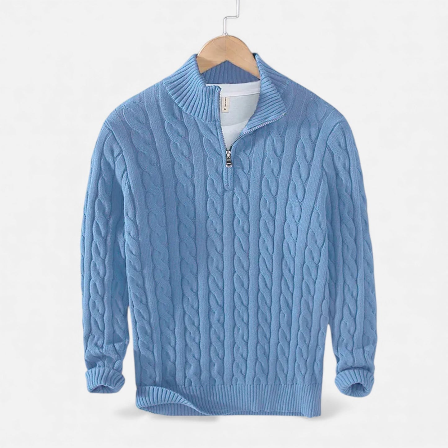 Morani | Men’s Zip‑Knitted Heritage Sweater