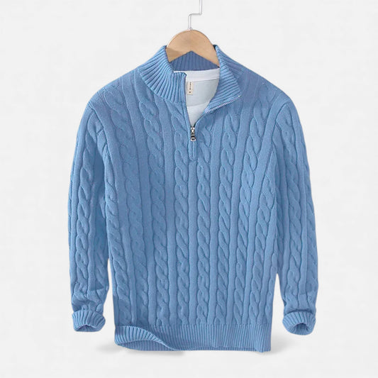 Morani | Men’s Zip‑Knitted Heritage Sweater