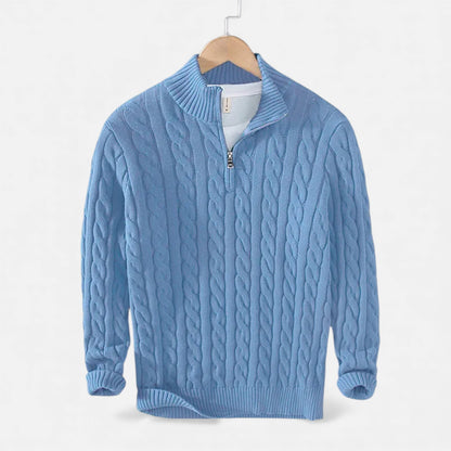 Morani | Men’s Zip‑Knitted Heritage Sweater
