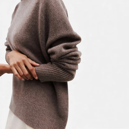 Morani | Women’s High‑Collar Heritage Knit Sweater