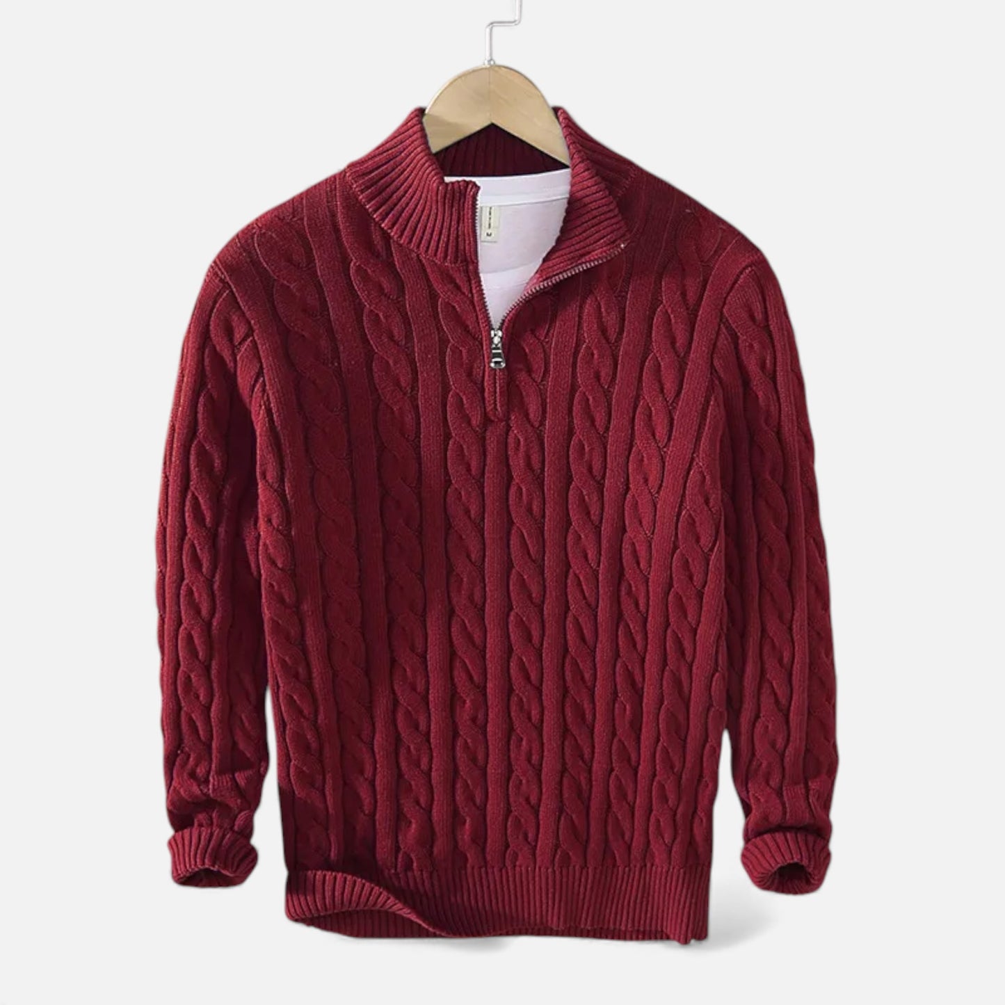 Morani | Men’s Zip‑Knitted Heritage Sweater
