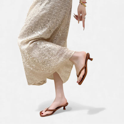 Morani | Women’s Leather Clip-Toe Slides