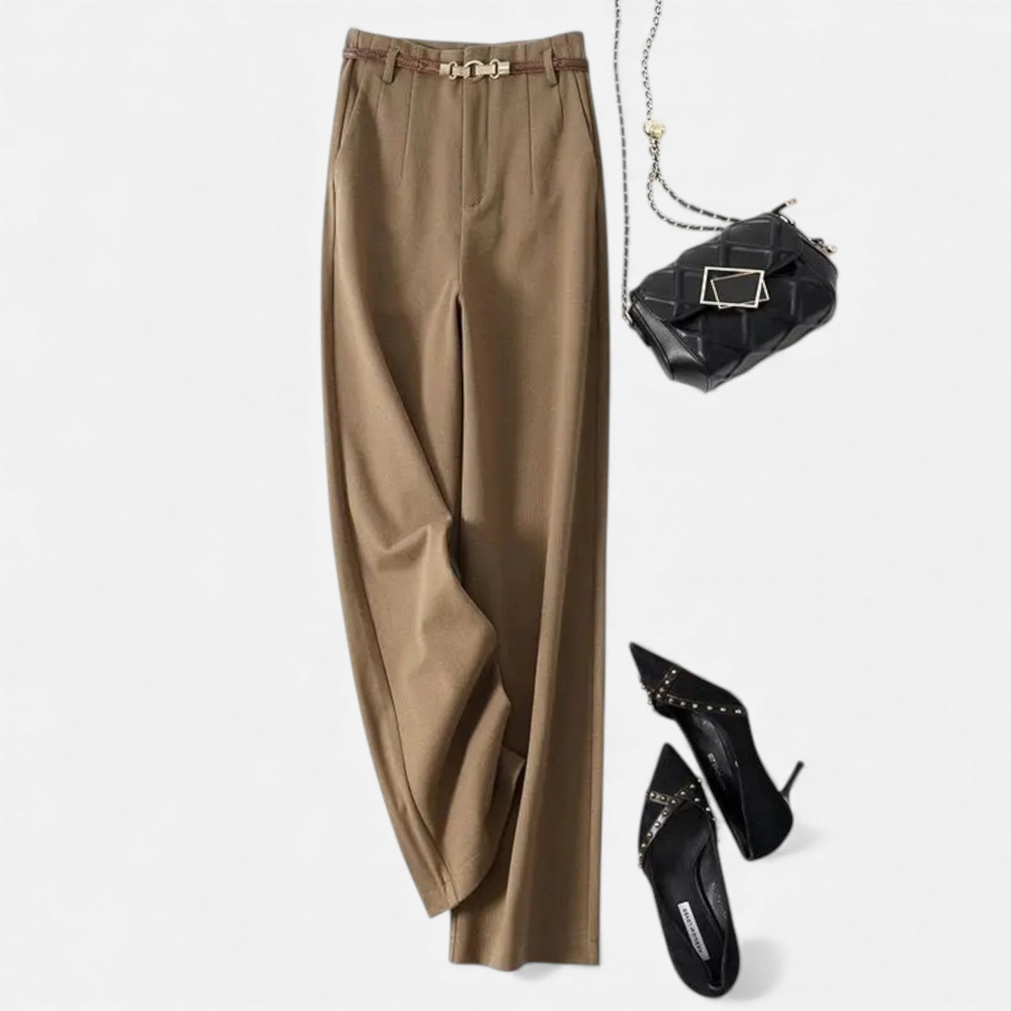 Morani | Women’s Wool Wide-Leg Trousers