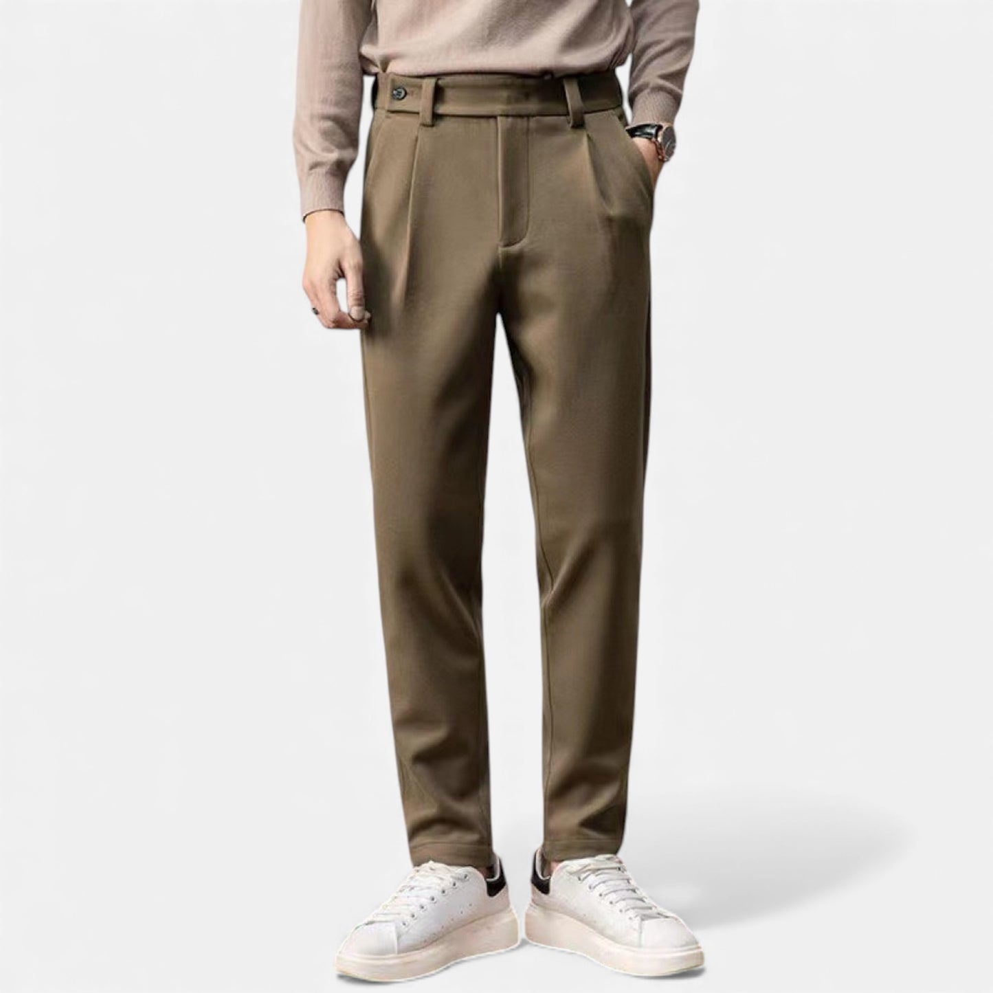 Morani | Men’s Heritage Wool‑Blend Straight Trousers