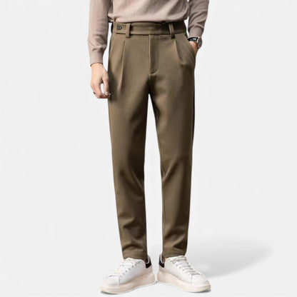 Morani | Men’s Heritage Wool‑Blend Straight Trousers