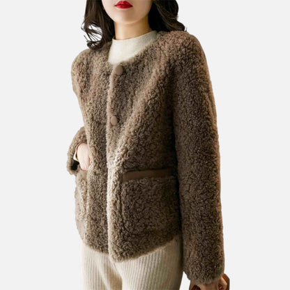 Morani | Women’s Granular Lamb-Wool Fleece Coat