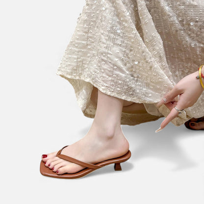 Morani | Women’s Leather Clip-Toe Slides