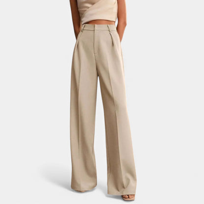 Morani | Women’s High-Rise Draped Wide-Leg Trousers