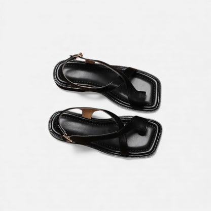 Morani | Women’s Heritage Brown Leather Toe‑Ring Sandals